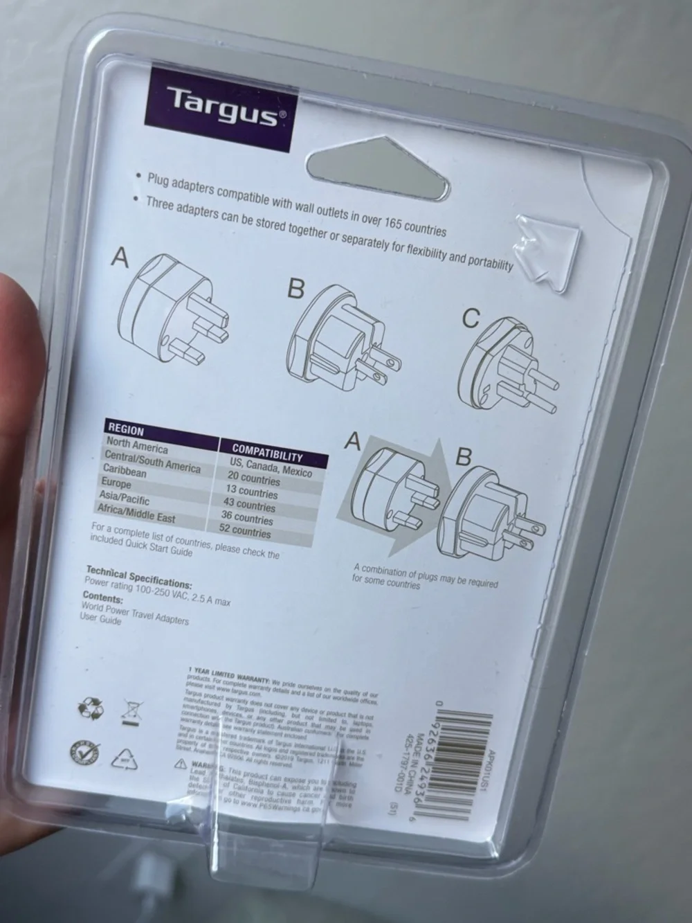 Targus World Power Travel Adapter - APK01US1 Brand New And Seal